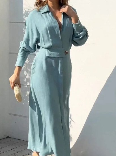 Simple Regular Fit Plain Dress