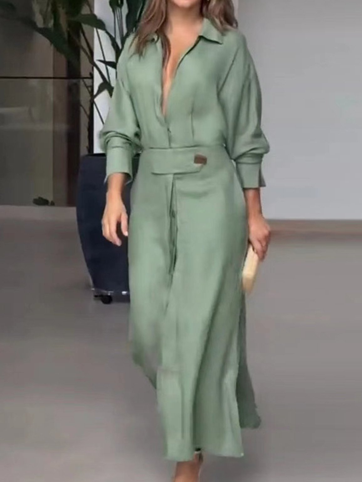 Simple Regular Fit Plain Dress