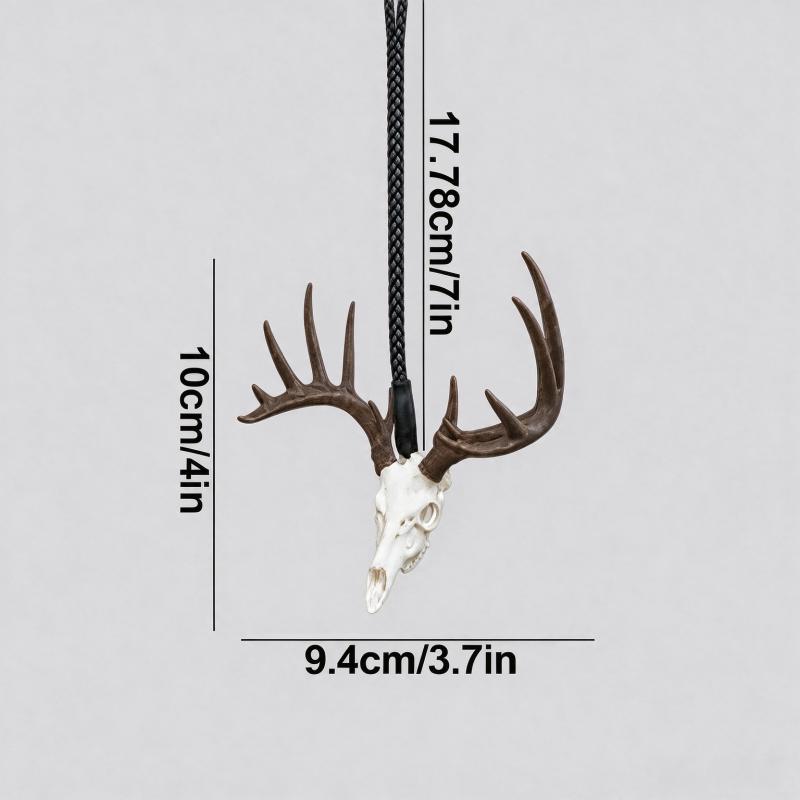 White-tailed Deer Skull Rearview Mirror Hanger