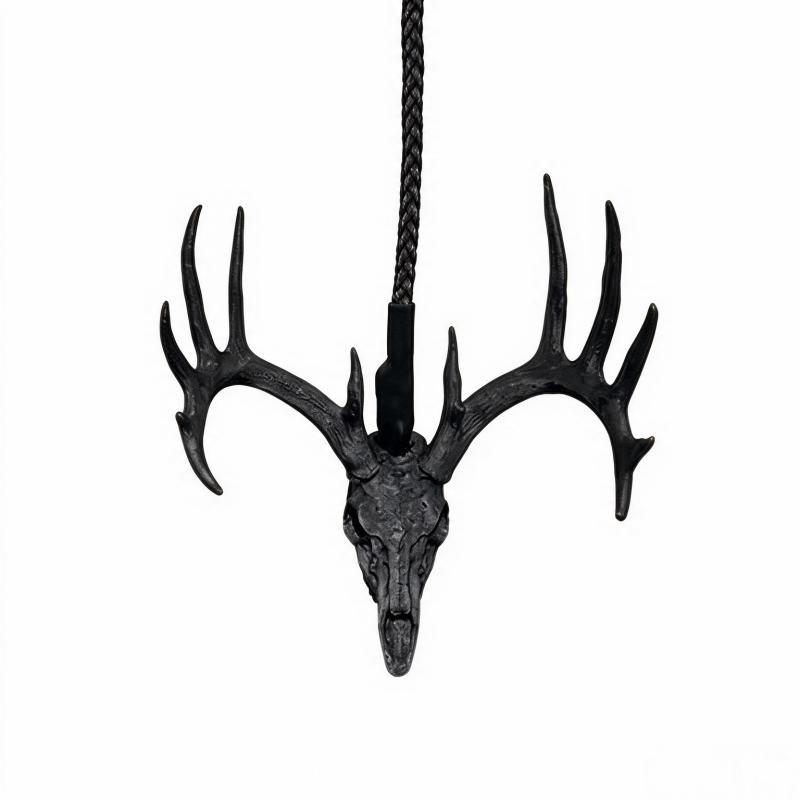 White-tailed Deer Skull Rearview Mirror Hanger