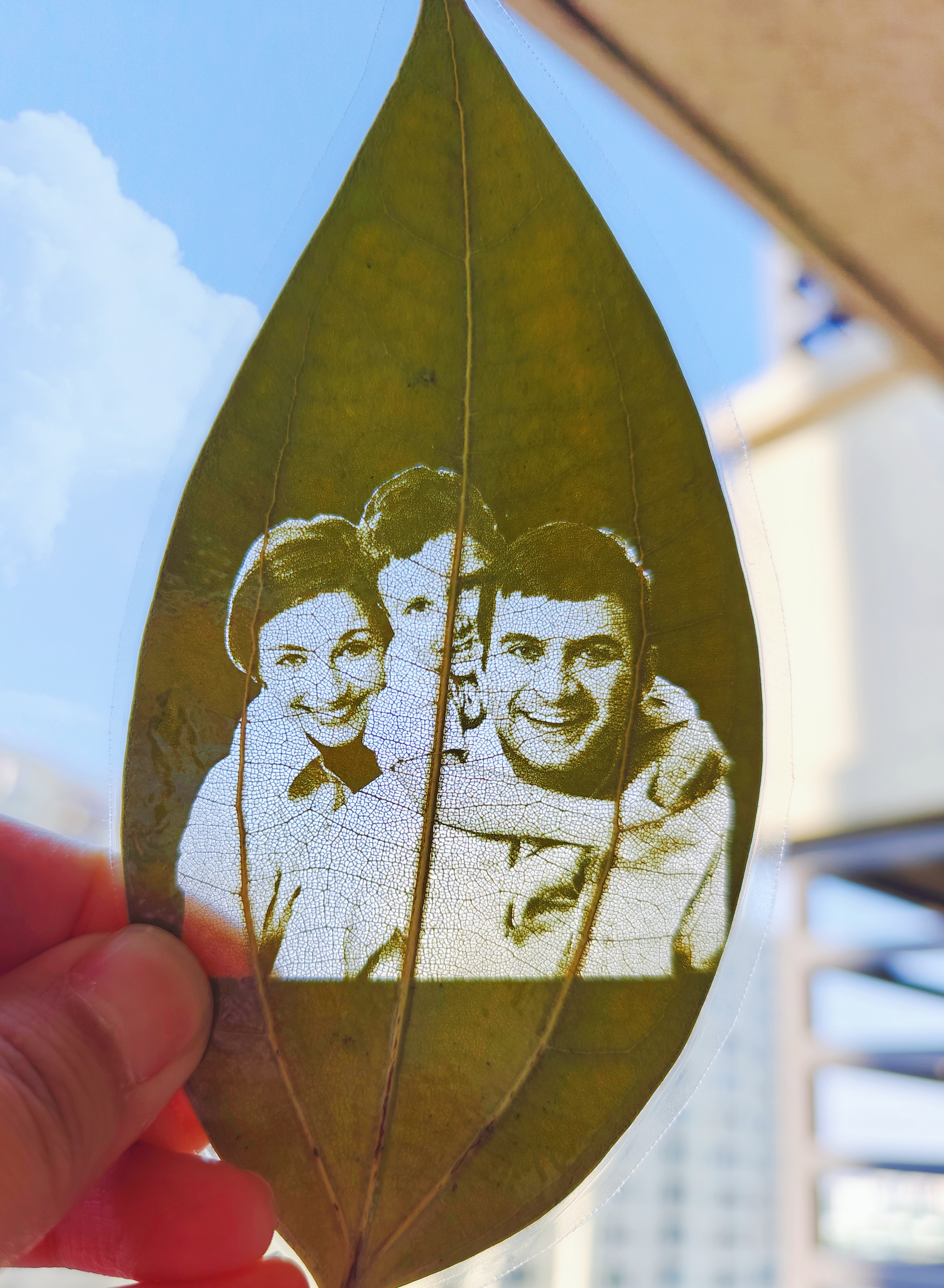 Customized Leaf Carving Photos with Frames Decor Father's Day Gift FHC51098