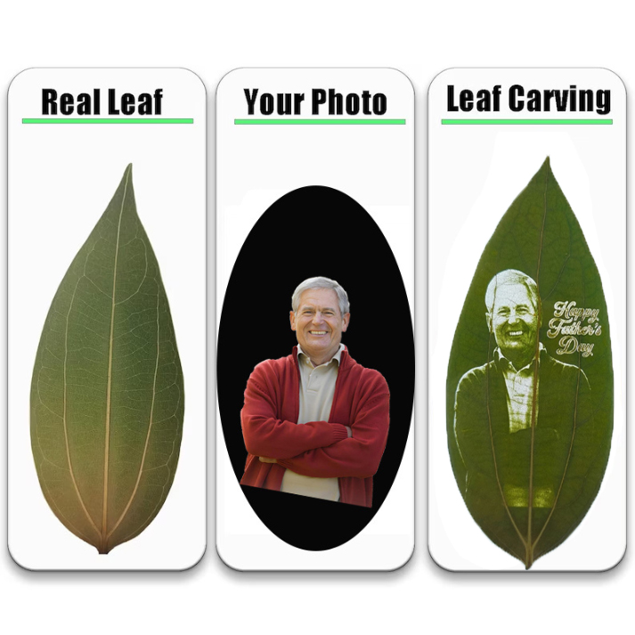 Customized Leaf Carving Photos with Frames Decor Father's Day Gift FHC51100