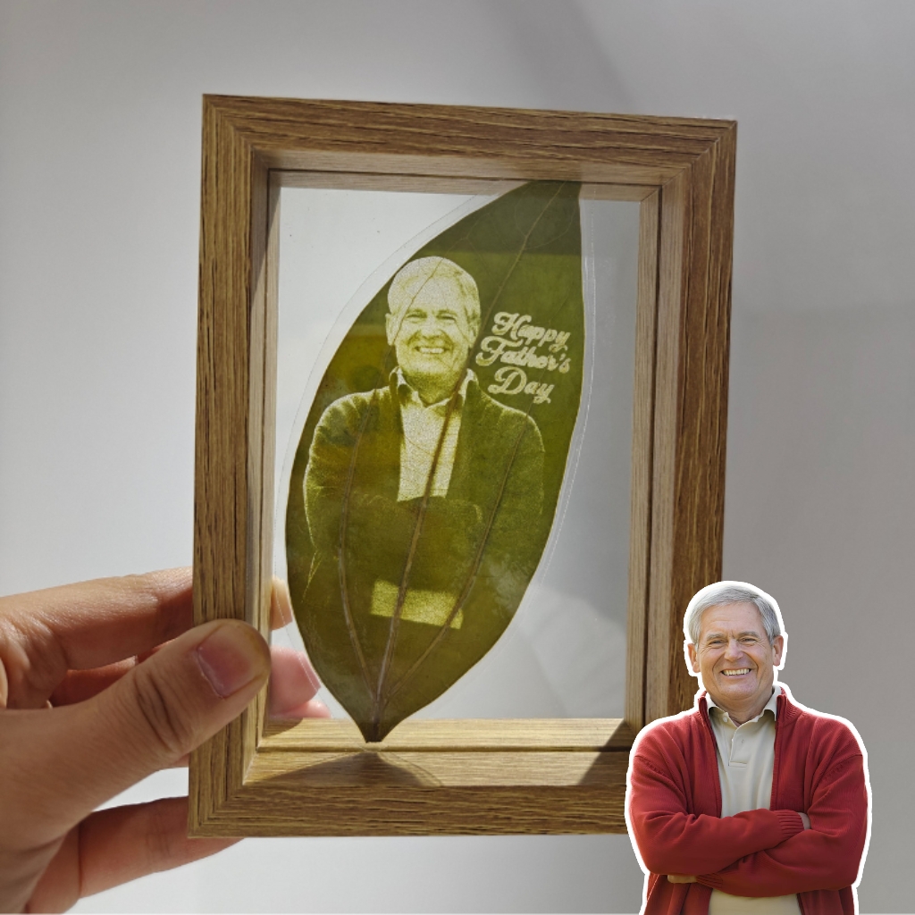 Customized Leaf Carving Photos with Frames Decor Father's Day Gift FHC51100