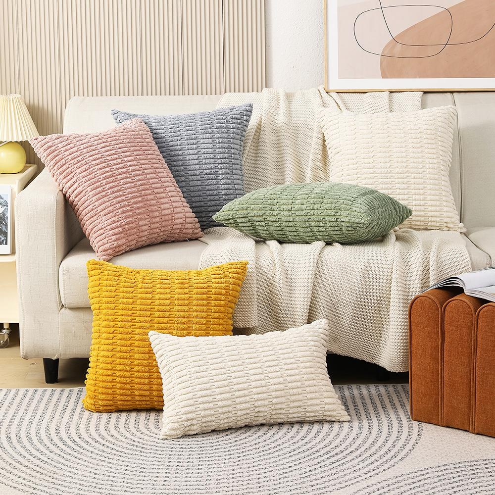 Home Corduroy Sofa Pillow Cover