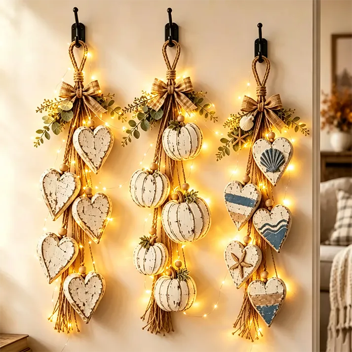 🎉🍂🤎Hanging Heart Wall Decor