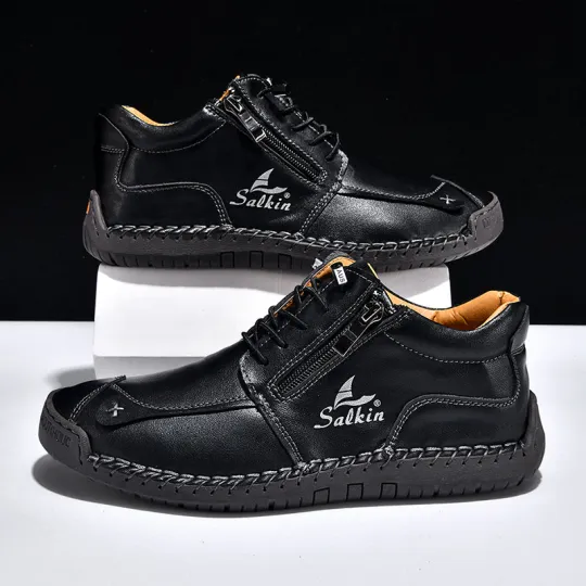 🔥Last day for 70% off 🔥Women's Orthopedic Casual Leather Boots - Wide Toe, Arch Support, Waterproof, Pressure Relief for Everyday & Travel