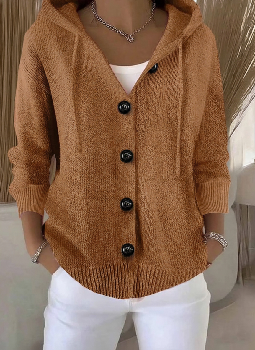 New Arrivals🔥Women's Casual Hooded Long Sleeve Button Cardigan Sweater