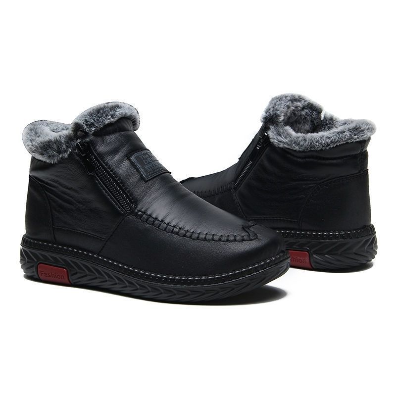Women's Genuine Leather Non-Slip Zipper Ankle Boots