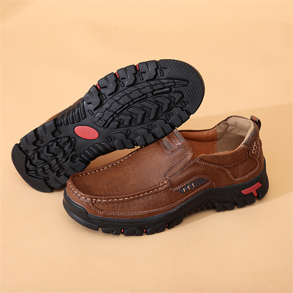 Men's genuine leather cushioned non-slip casual business shoes