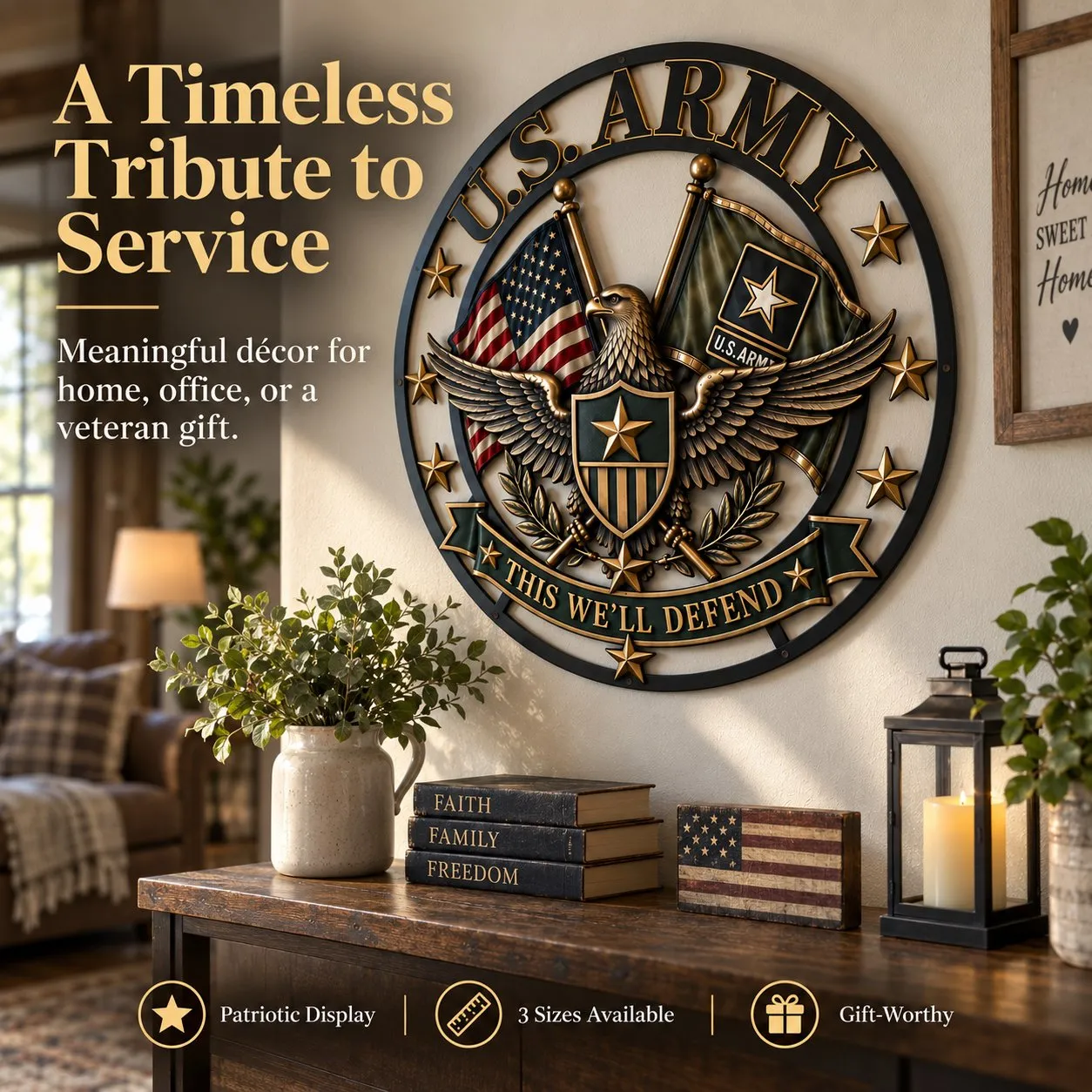 U.S. Army Tribute Wall Decor