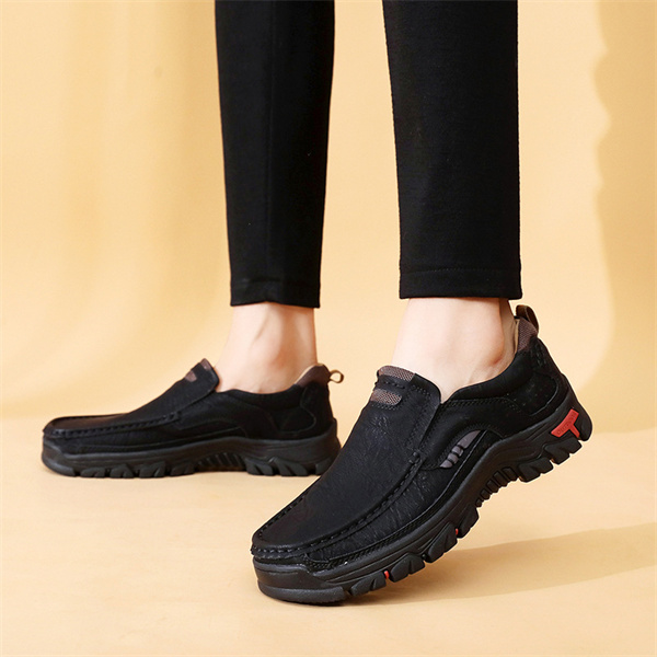 Men's genuine leather cushioned non-slip casual business shoes