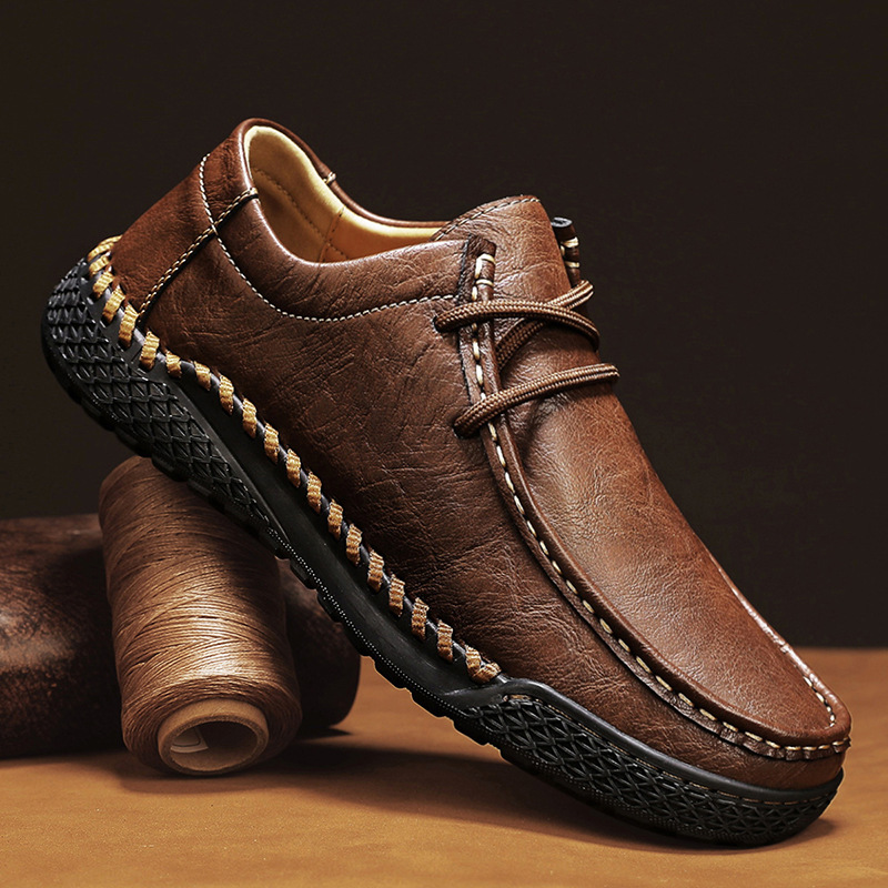 ⏰Clearance Sale – 60% OFF🔥 Men’s Luxury Leather Shoes – Wide Toe Comfort, Arch Support & Easy Slip-On