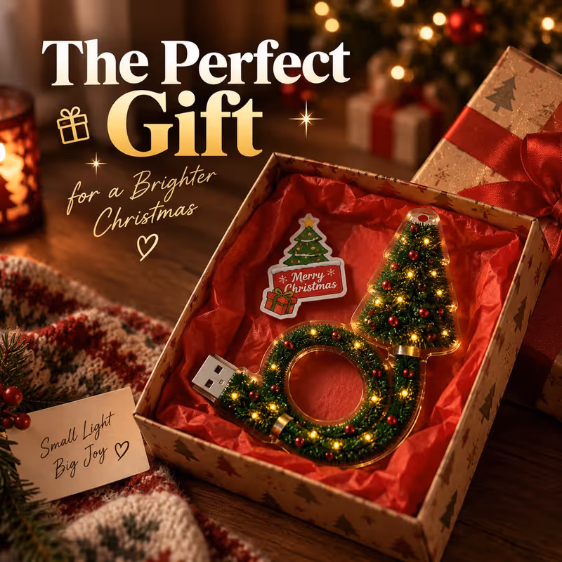 Magical Christmas Tree USB Projector Light – Festive Holiday Atmosphere Lamp