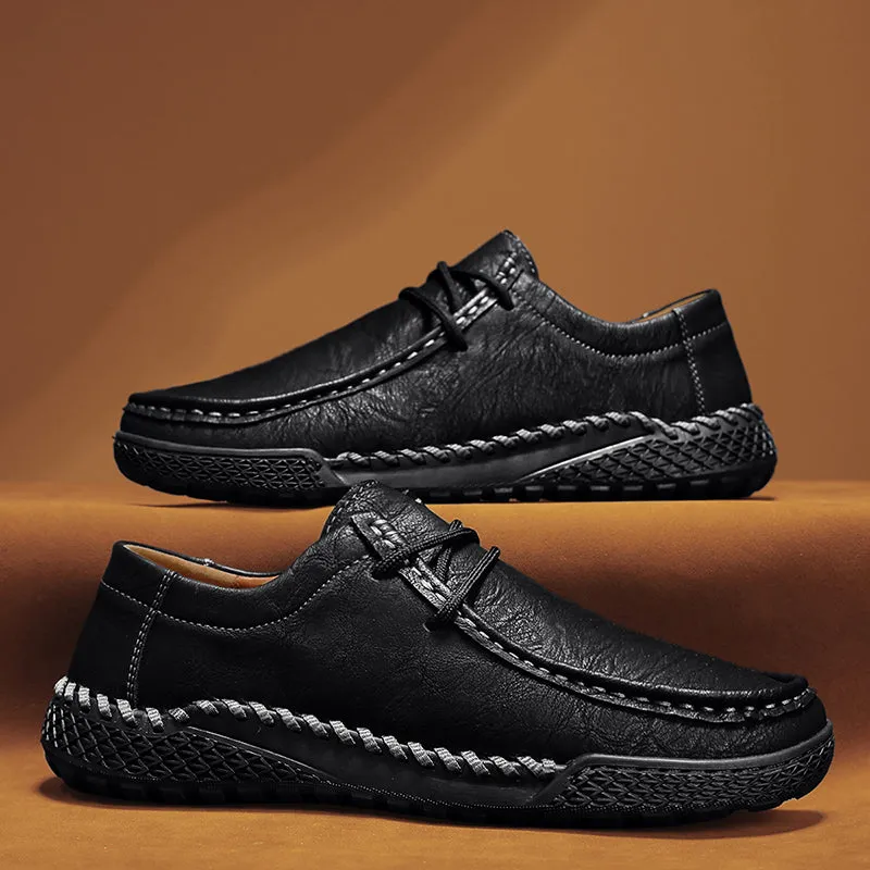 ⏰Clearance Sale – 60% OFF🔥 Men’s Luxury Leather Shoes – Wide Toe Comfort, Arch Support & Easy Slip-On