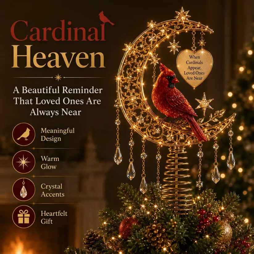 🐦Cardinal Heaven’s Light Tree Topper🌟