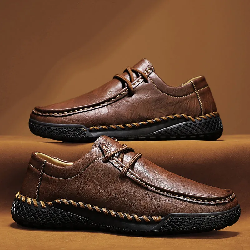 ⏰Clearance Sale – 60% OFF🔥 Men’s Luxury Leather Shoes – Wide Toe Comfort, Arch Support & Easy Slip-On