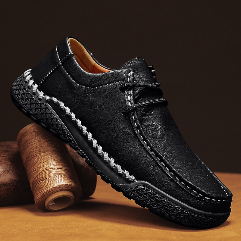 ⏰Clearance Sale – 60% OFF🔥 Men’s Luxury Leather Shoes – Wide Toe Comfort, Arch Support & Easy Slip-On