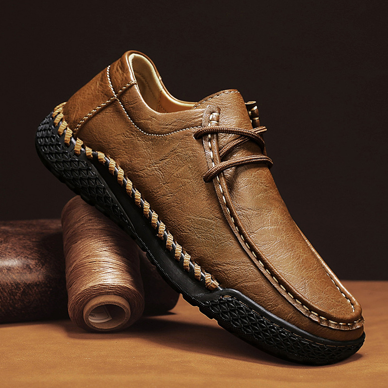 ⏰Clearance Sale – 60% OFF🔥 Men’s Luxury Leather Shoes – Wide Toe Comfort, Arch Support & Easy Slip-On