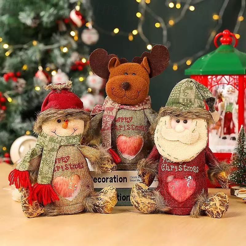 3pcs Christmas Gift Bags Zipper Design,Santa Claus & Reindeer Candy Bags, Apple Gift Bags for Christmas Eve, Holiday Party Decorations 2026 - $25.99 –P2