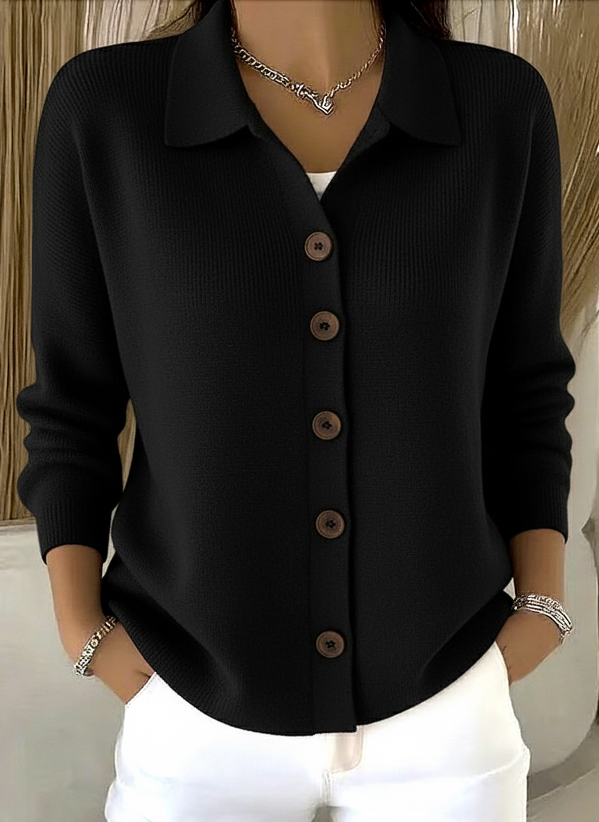 CLEARANCE SALE🔥 Women's Plain Long Sleeve Shawl Collar Casual Cardigan Outerwear