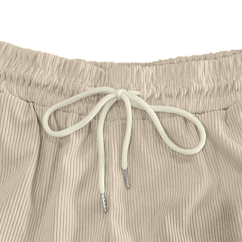 Loose Straight Corduroy Beach Shorts | Summer 5'' Shorts