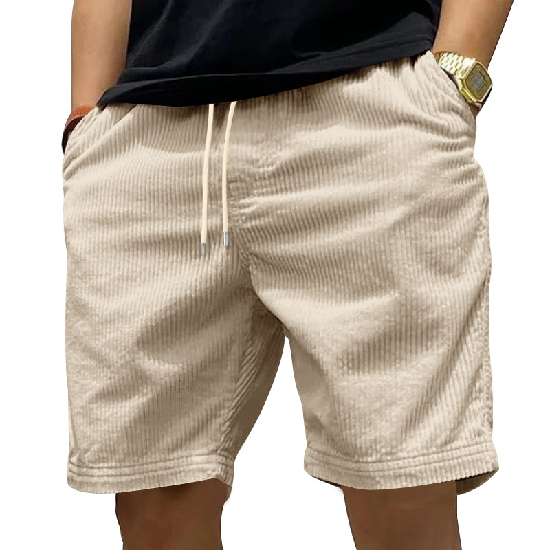 Loose Straight Corduroy Beach Shorts | Summer 5'' Shorts
