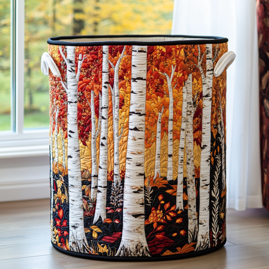 Forest Quilted Laundry Basket NCU0QN056