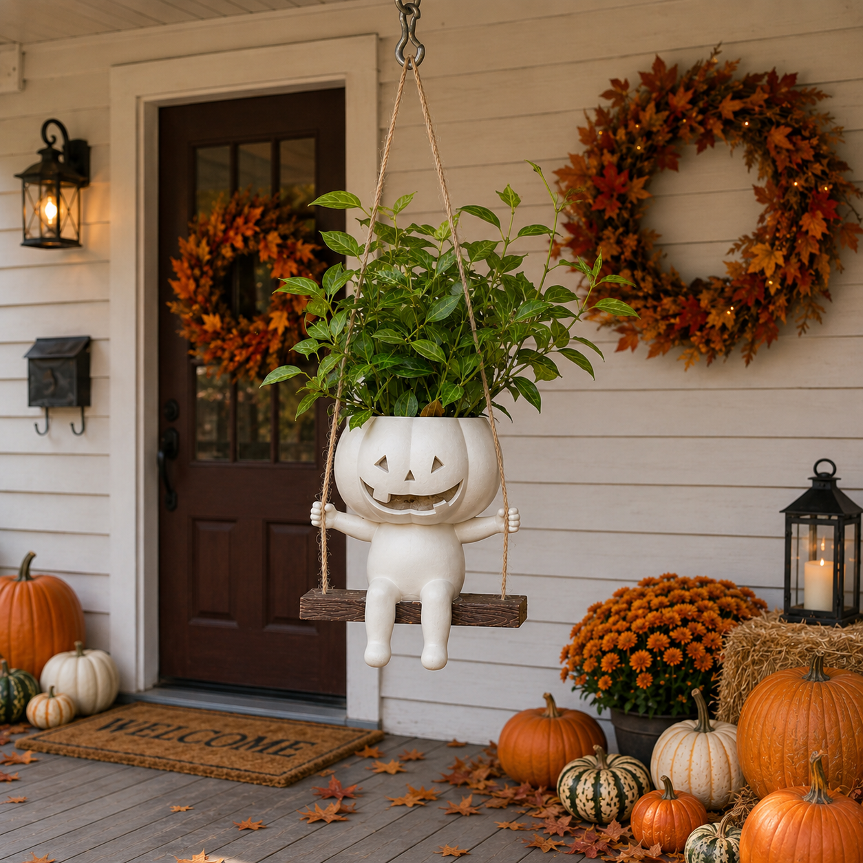 🎃 Pumpkin Planter | The Easiest Way To Make Your Porch Feel Like Fall
