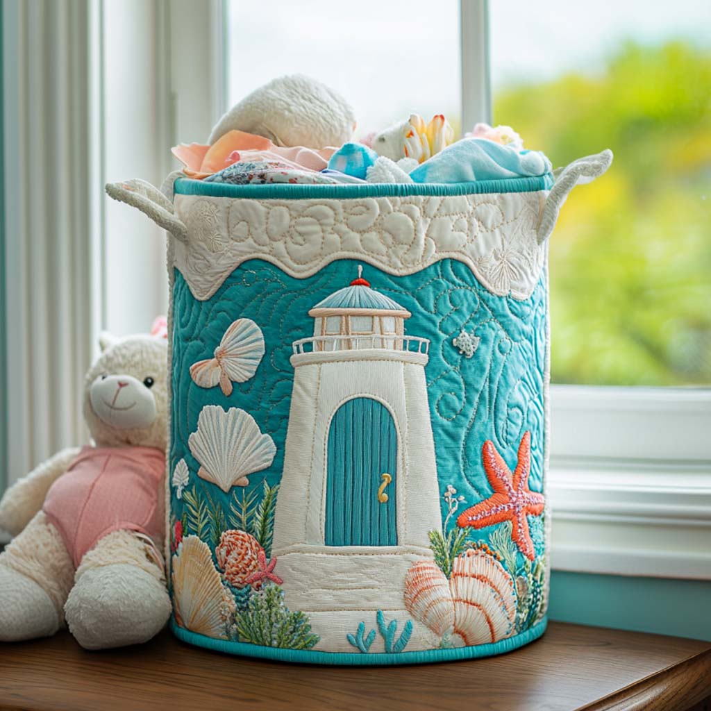 Lighthouse Quilted Laundry Basket NCU0QN010