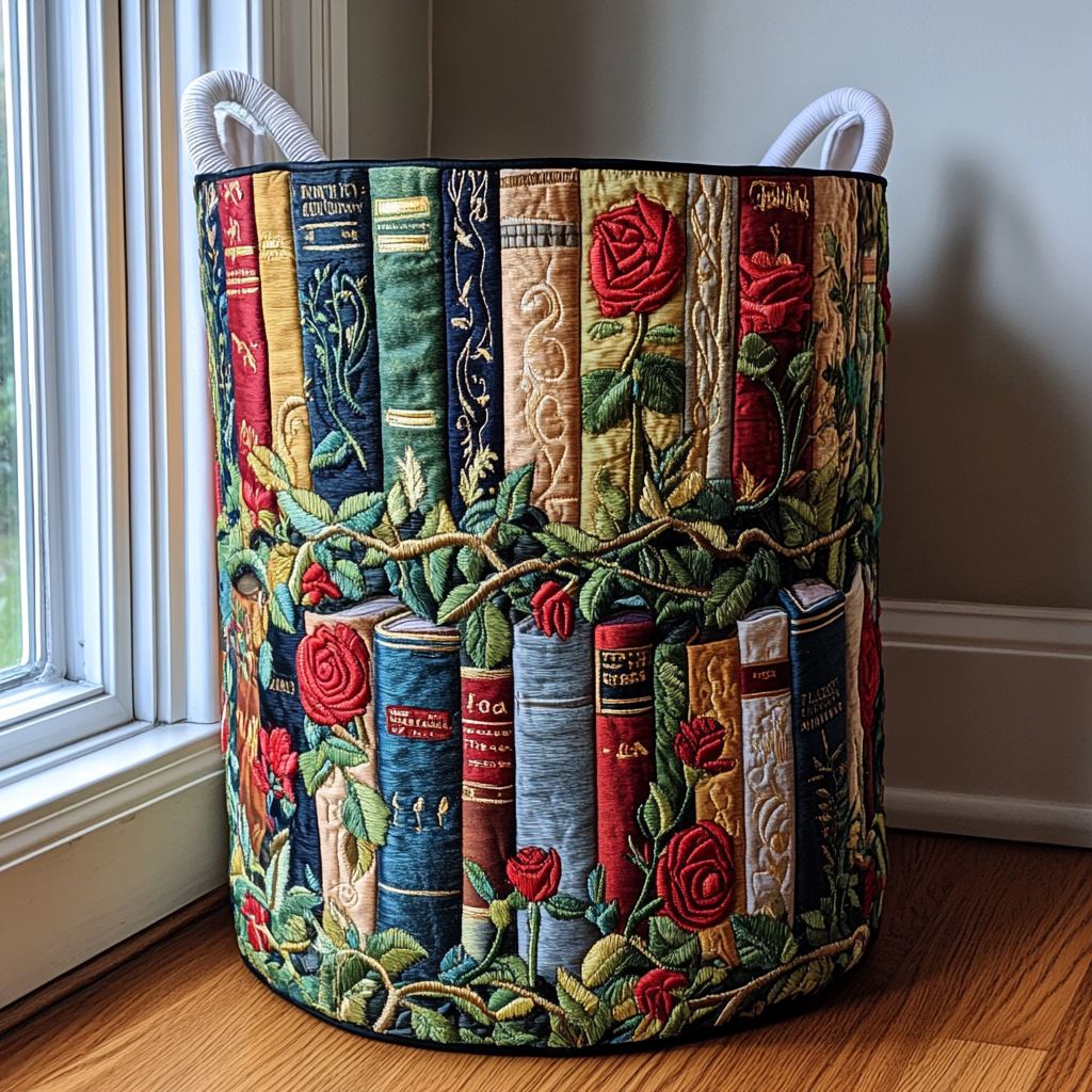 Forest Books Quilted Laundry Basket NCU0DDK834