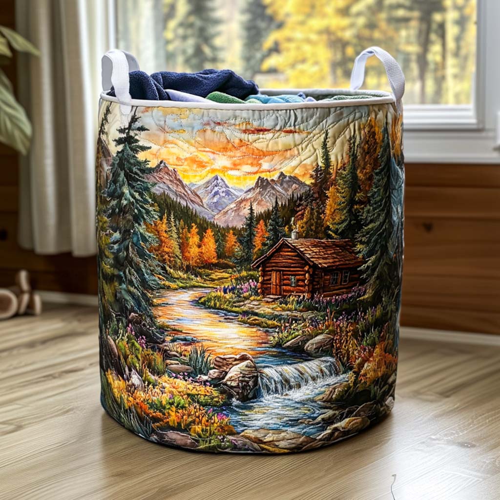 Forest Escape Quilted Laundry Basket NCU0NNT1599