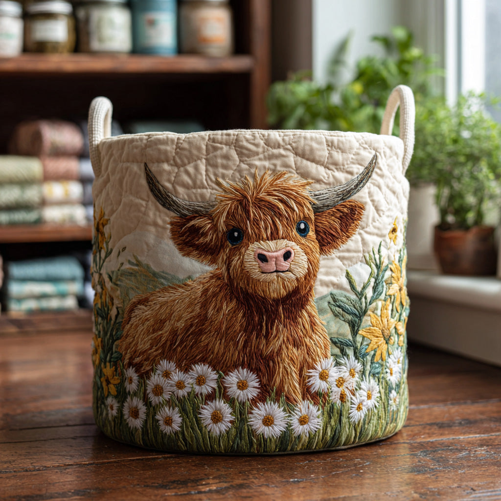 Highland Charm Quilted Laundry Basket NCU0QN015