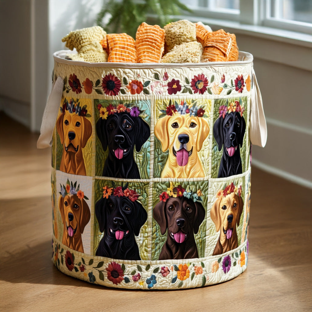 Labrador Gather Quilted Laundry Basket NCU0PTT1254