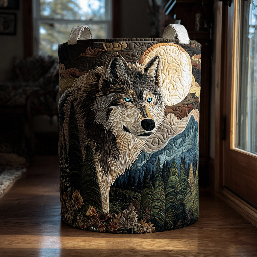 Moonlight Howl Quilted Laundry Basket NCU0PTT1745
