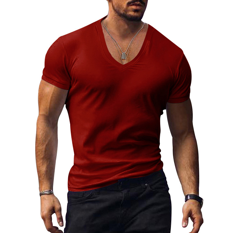 Men’s V-Neck Slim Fit Summer T-Shirt