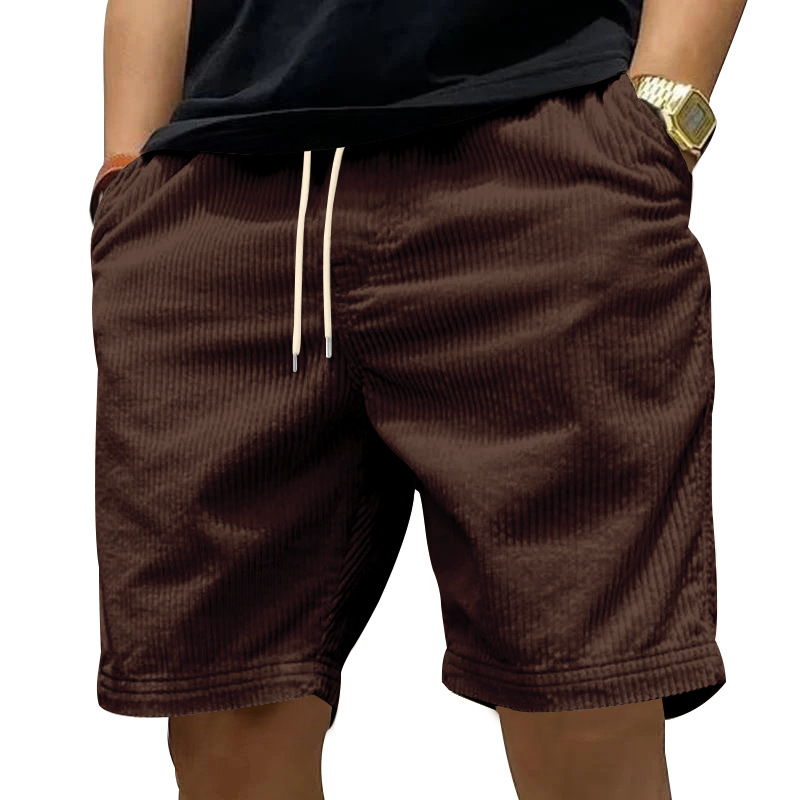 Loose Straight Corduroy Beach Shorts | Summer 5'' Shorts