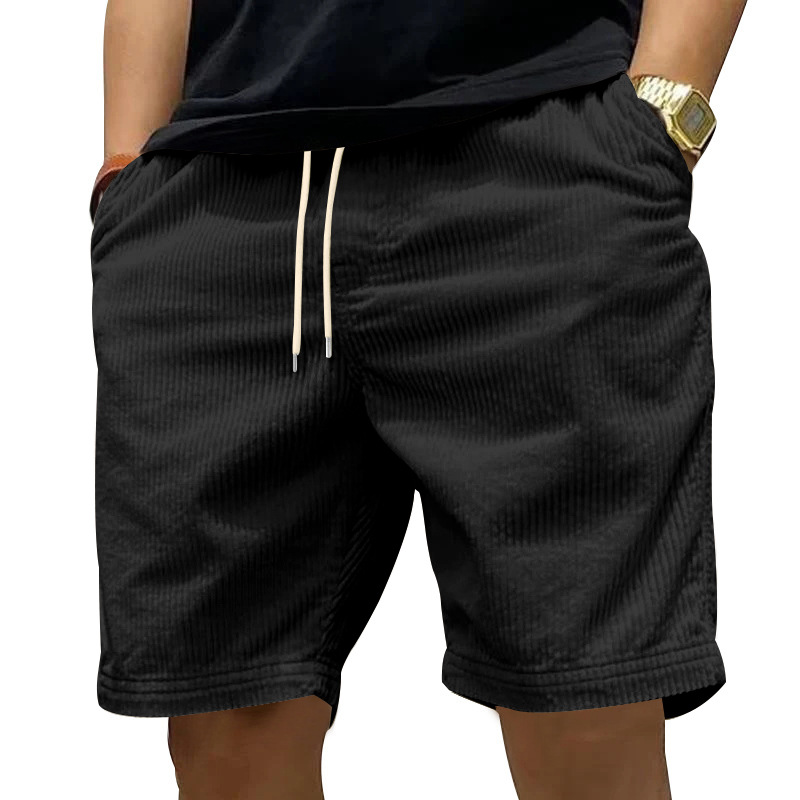 Loose Straight Corduroy Beach Shorts | Summer 5'' Shorts
