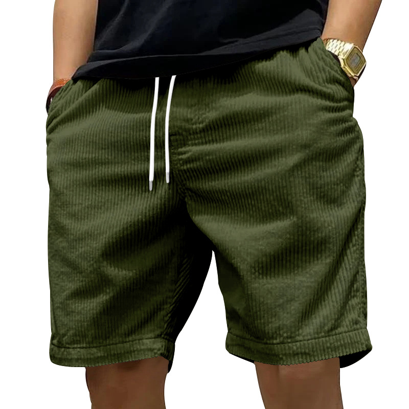Loose Straight Corduroy Beach Shorts | Summer 5'' Shorts