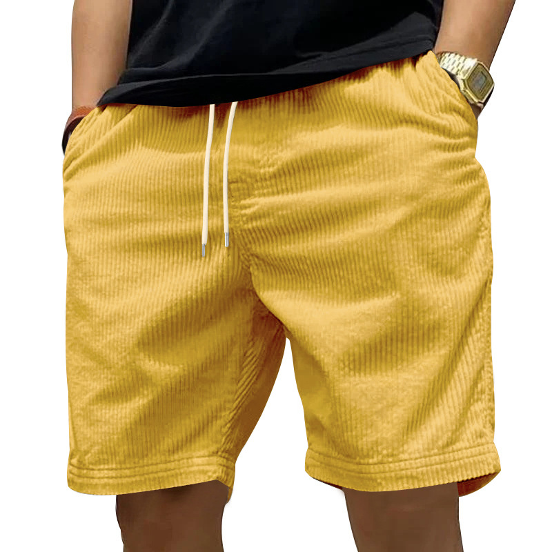 Loose Straight Corduroy Beach Shorts | Summer 5'' Shorts