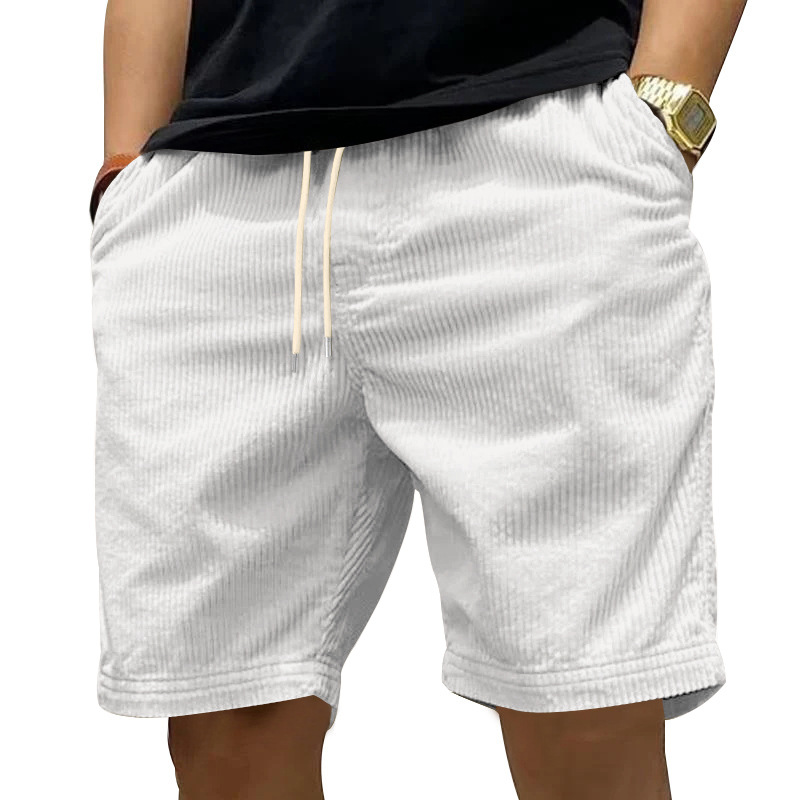 Loose Straight Corduroy Beach Shorts | Summer 5'' Shorts