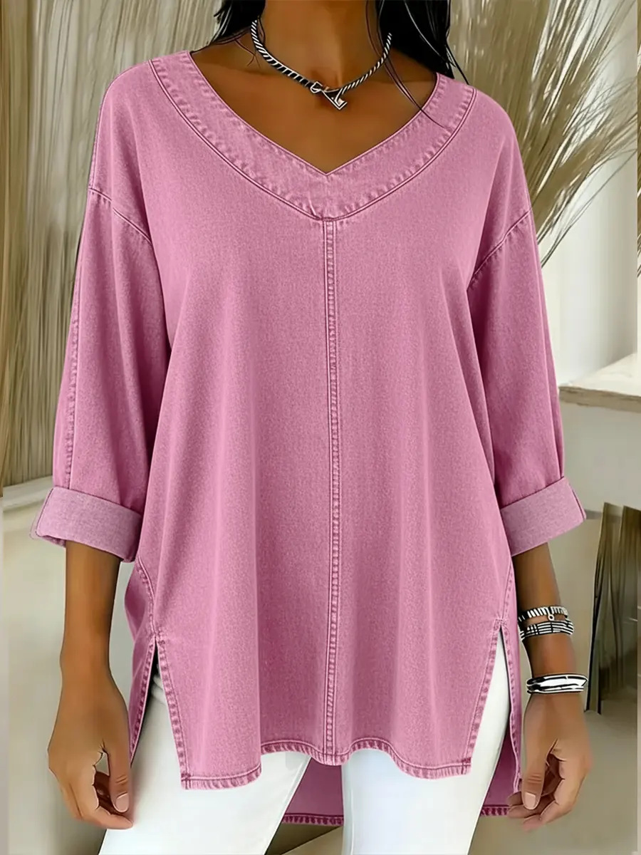 🎄 New Arrivals🔥 Women's Casual Washed Denim Cotton Top