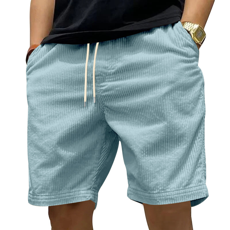 Loose Straight Corduroy Beach Shorts | Summer 5'' Shorts