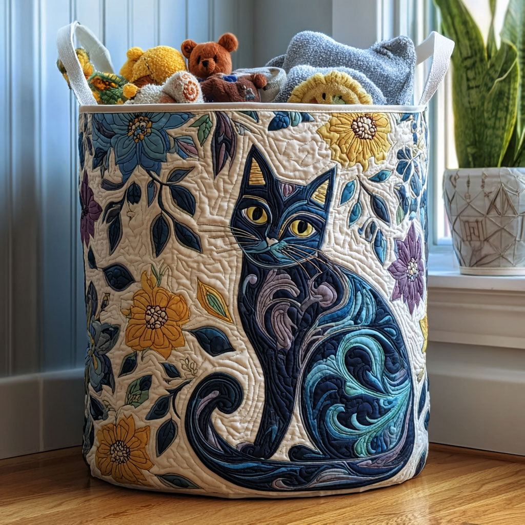 The Nine Lives League Quilted Laundry Basket NCU0PTT1212