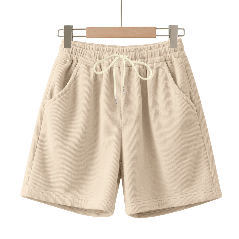 Loose Straight Corduroy Beach Shorts | Summer 5'' Shorts