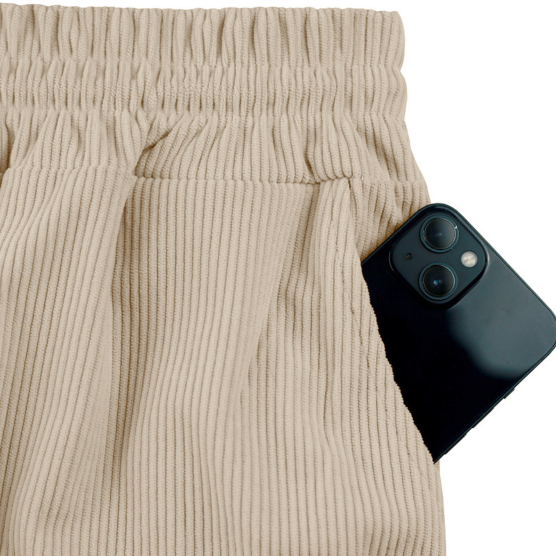 Loose Straight Corduroy Beach Shorts | Summer 5'' Shorts
