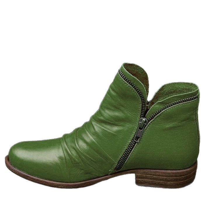 Women's Side Zipper Orthopaedic Leather Ankle Boots | Joint-Relief
