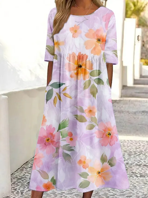 Floral Casual Loose Dress
