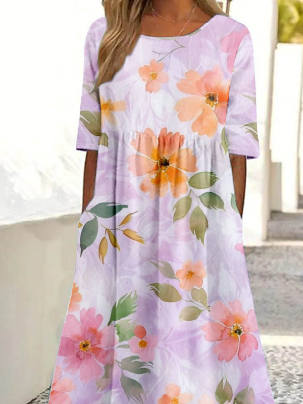 Floral Casual Loose Dress