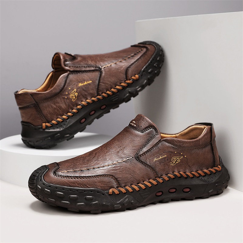 🔥Today 60% off🔥Men's latest genuine leather handmade orthopedic shoes with arch support to relieve foot pain