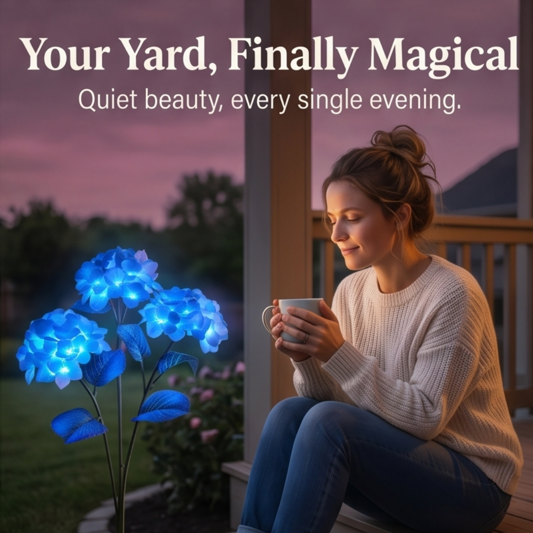 Solar Hydrangea Garden Lights (2-Pack)